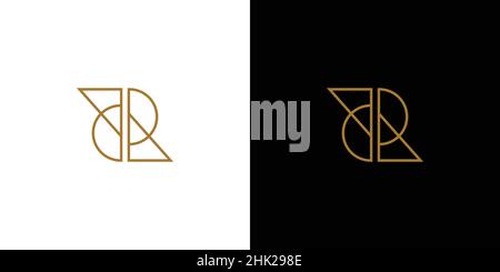 Modern and sophisticated RR letter initial logo design Stock Vector