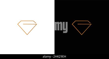 Modern and luxury letter G initial diamond logo design Stock Vector