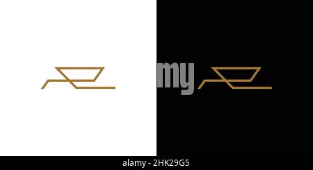 Modern and sophisticated letter R initials logo design Stock Vector