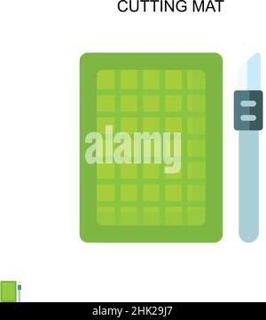 Cutting mat Simple vector icon. Illustration symbol design template for web mobile UI element. Stock Vector