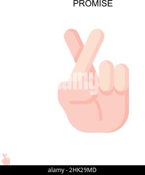 Promise Simple vector icon. Illustration symbol design template for web mobile UI element. Stock Vector