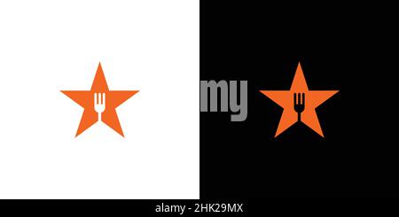 Modern and professional food star logo design Stock Vector