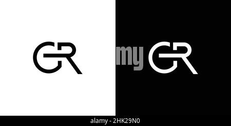 Modern and unique letter GR initials logo design Stock Vector
