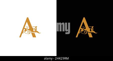 Modern and luxurious A initials logo design Stock Vector