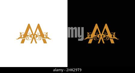 Modern and luxurious M initials logo design Stock Vector