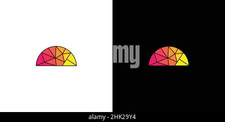 Modern and colorful dome logo design Stock Vector
