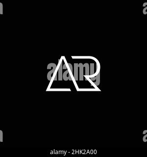 Cool and modern logo initials AR design 1 Stock Vector