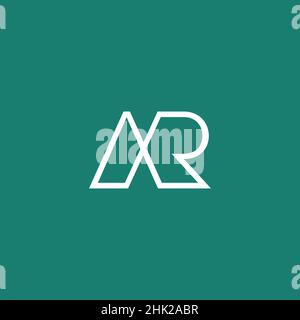 Cool and modern logo initials AR design 2 Stock Vector