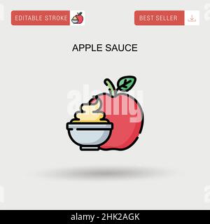 Apple sauce Simple vector icon. Stock Vector