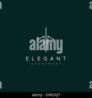 Modern and professional apartment logo 4 Stock Vector