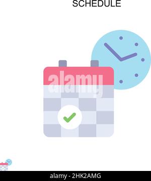Schedule Simple vector icon. Illustration symbol design template for web mobile UI element. Stock Vector
