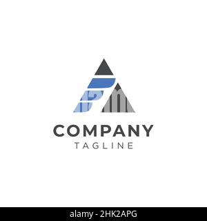 The letter A's initials logo is combined with a modern and strong wing icon 1 Stock Vector