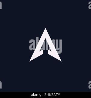 The letter A initials logo is combined with a modern and professional arrow icon Stock Vector