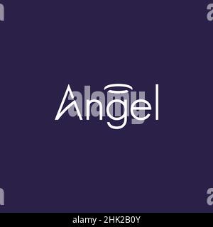 the modern and attractive ANGEL logo Stock Vector