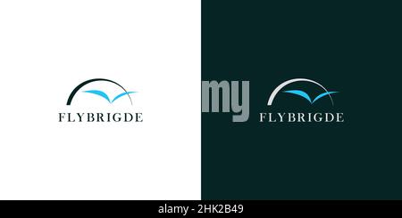 A modern and elegant bridge logo design 1 Stock Vector