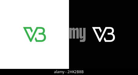 A modern and professional logo design with the initials of the letters VB Stock Vector