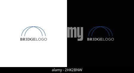 A modern and elegant bridge logo design 2 Stock Vector