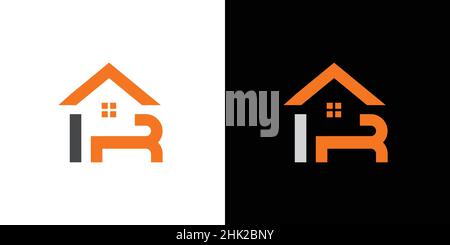 IR home design logo Stock Vector