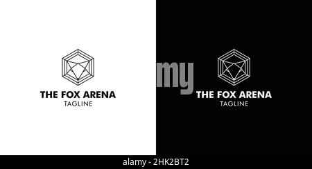 Fox arena logo design modern, attractive suitable for the world of entertainment 3 Stock Vector