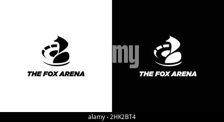 Fox arena logo design modern, attractive suitable for the world of entertainment 1 Stock Vector