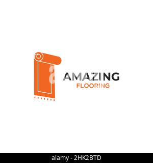 Amazing and simple carpet company logo Stock Vector