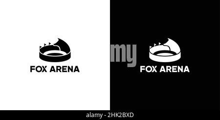 Fox arena logo design modern, attractive suitable for the world of entertainment 2 Stock Vector