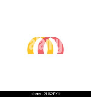 Colorful and attractive M logo design Stock Vector