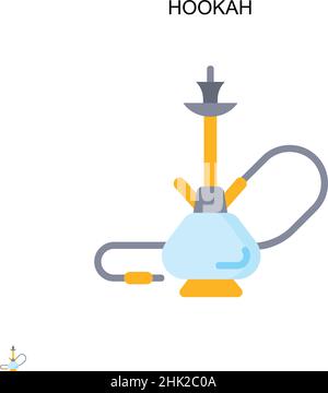 Hookah Simple vector icon. Illustration symbol design template for web mobile UI element. Stock Vector