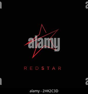 Simple and modern star logo design Stock Vector