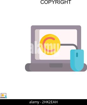 Copyright Simple vector icon. Illustration symbol design template for web mobile UI element. Stock Vector