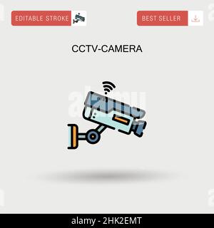 Cctv-camera Simple vector icon. Stock Vector