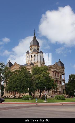 Denton County Courthouse located in Denton, TX Stock Photo