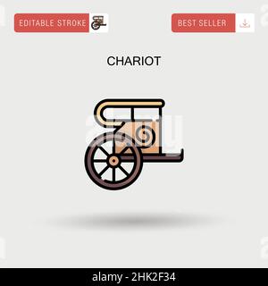 Chariot Simple vector icon. Stock Vector