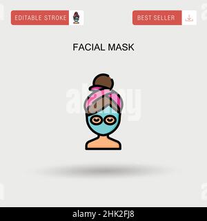 Facial mask Simple vector icon. Stock Vector