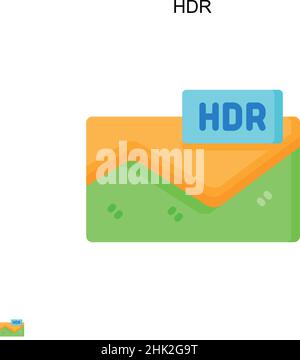 Hdr Simple vector icon. Illustration symbol design template for web mobile UI element. Stock Vector