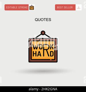 Quotes Simple vector icon. Stock Vector