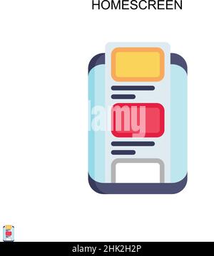 Homescreen Simple vector icon. Illustration symbol design template for web mobile UI element. Stock Vector