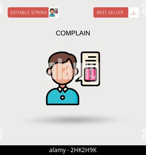 Complain Simple vector icon. Stock Vector