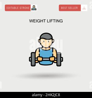 Weight lifting Simple vector icon. Stock Vector