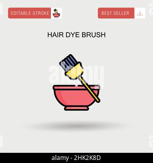 Hair dye brush Simple vector icon. Stock Vector