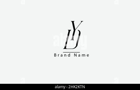 DY YD D Y abstract vector logo monogram template Stock Vector