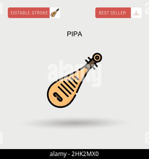 Pipa Simple vector icon. Stock Vector