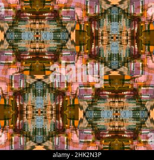 Colorful abstract quilt-like pattern. Stock Photo