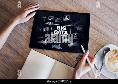 BIG DATA standard methods and tools complex to manipulate or interrogate. Internet and technology concept. Stock Photo
