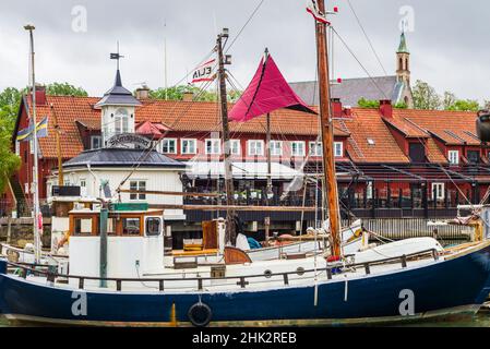Sweden, Vastragotland and Bohuslan, Gothenburg, Klippan District, antique trawler ship Stock Photo