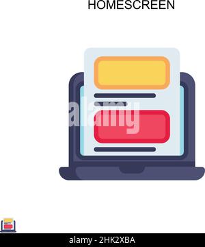 Homescreen Simple vector icon. Illustration symbol design template for web mobile UI element. Stock Vector