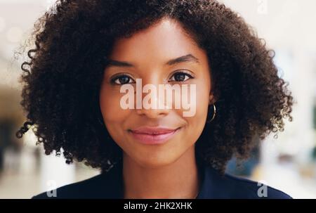 My smile is my strong suit in the working environment Stock Photo
