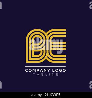 Letter BE alphabet Logo sign symbol. Modern vector logo design for the business, and company identity. Stock Vector