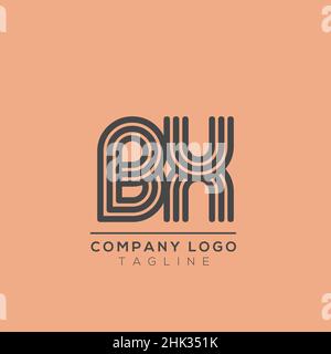 Letter BX alphabet Logo sign symbol. Modern vector logo design for the business, and company identity. Stock Vector