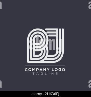 Letter BJ alphabet Logo sign symbol. Modern vector logo design for the business, and company identity. Stock Vector